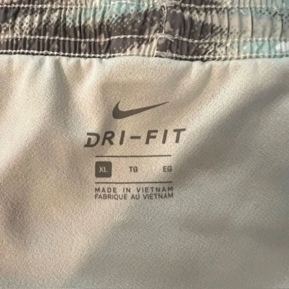 Nike Swim Print Shorts Size XL Light Blue Pattern